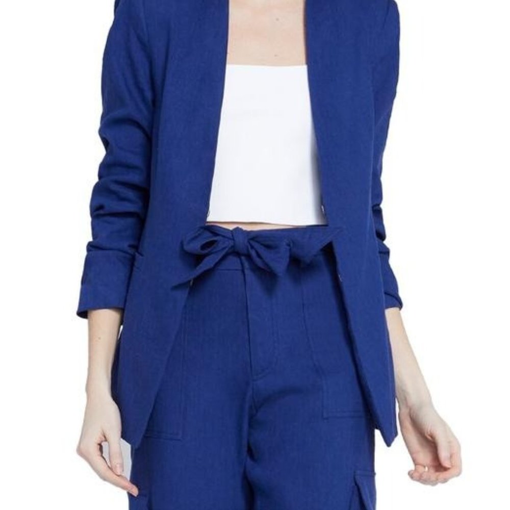 Brand New Alice Olivia Verla Slim Linen-blend Cargo Pants